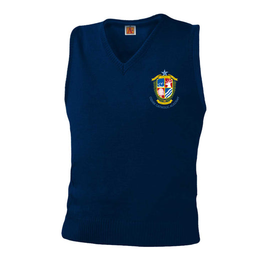 Youth Sweater Vest with Ozark Catholic Academy Logo
