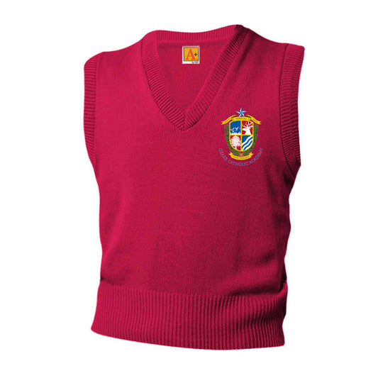 Adult Sweater Vest with Ozark Catholic Academy Logo