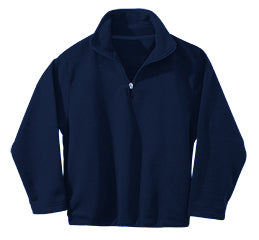Adult Quarter Zip Fleece with Queen of the Holy Rosary Logo