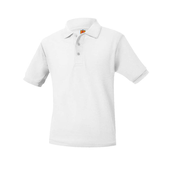 Youth Short Sleeve Pique Polo With Agape School Logo