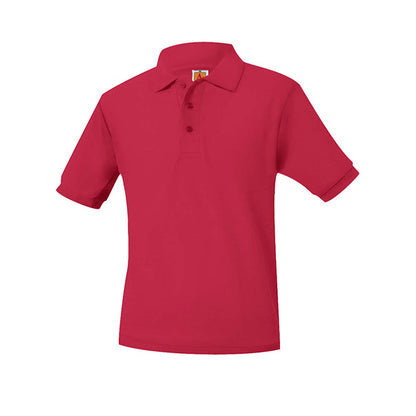 Youth Short Sleeve Pique Polo NO LOGO - Baptist Prep