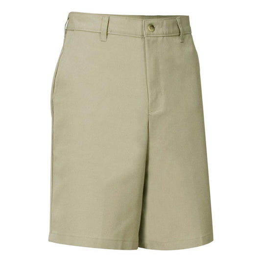 Boys Husky Flat Front Short - Black and Khaki