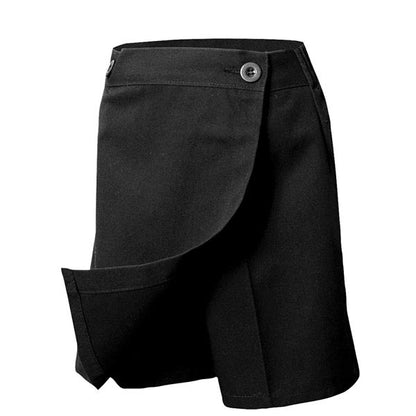 Khaki and Black Button Front Skort - Ridgefield Christian School