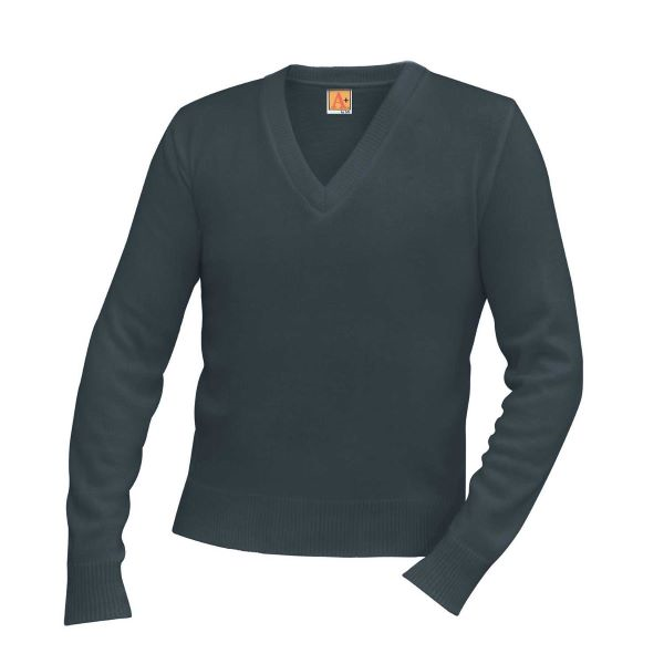 Adult V-Neck Sweater with Anthem Classical Logo