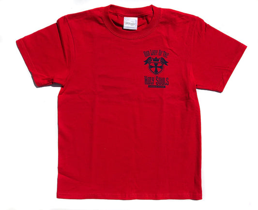 Adult Short Sleeve Tee With Holy Souls Logo