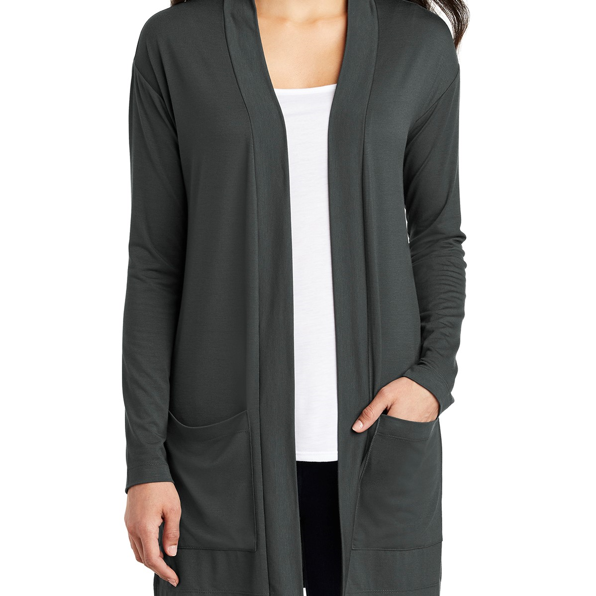 Port authority ladies concept long pocket cardigan deals