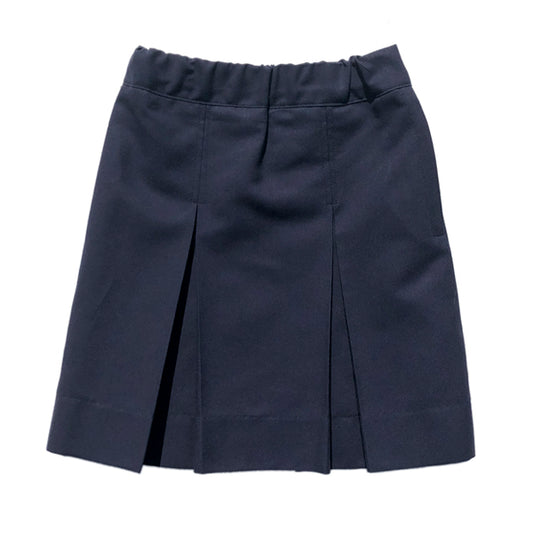Box Pleat Navy Skirt
