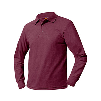 Adult Long Sleeve Pique Polo With New Life Christian Logo