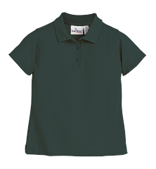 Youth Girl Cut Short Sleeve Pique Polo With Ridgefield Christian Academy Logo