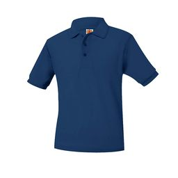 Youth Short Sleeve Pique Polo With Little Scholars Sherwood Logo