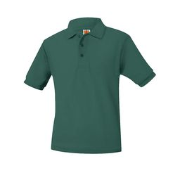 Youth Short Sleeve Pique Polo With Little Scholars Sherwood Logo