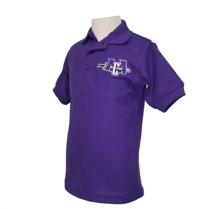 Youth Short Sleeve Pique Polo with Arkansas Christian Academy NEW Logo
